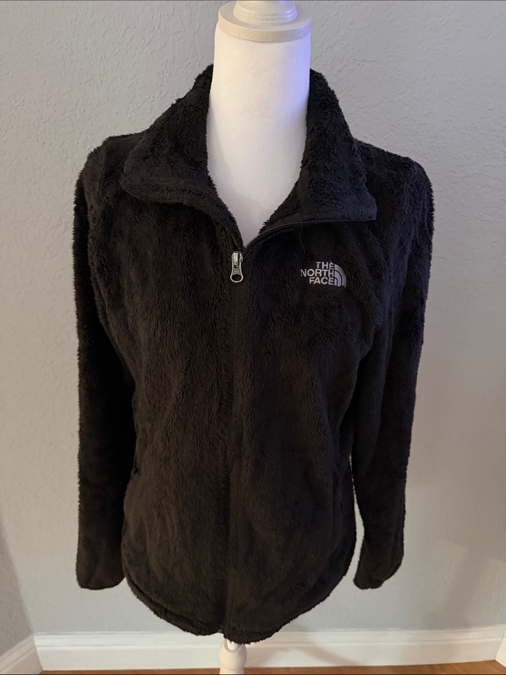 The North Face Women's Dark Gray Plush Teddy Jacket